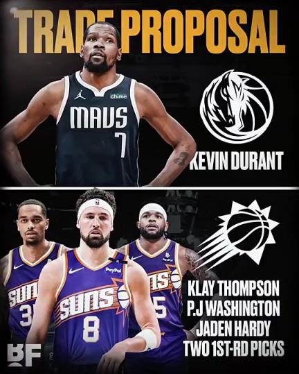 和歐文濃眉組三巨？美媒：獨(dú)行俠可用克萊+PJ+哈迪+倆首輪去換KD